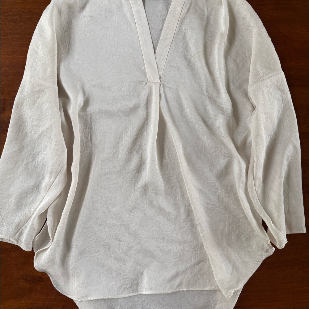 Zara Basics Elegant Cream Women's Top